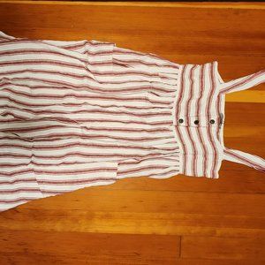 Three Graces Striped Linen Summer Dress Size 8